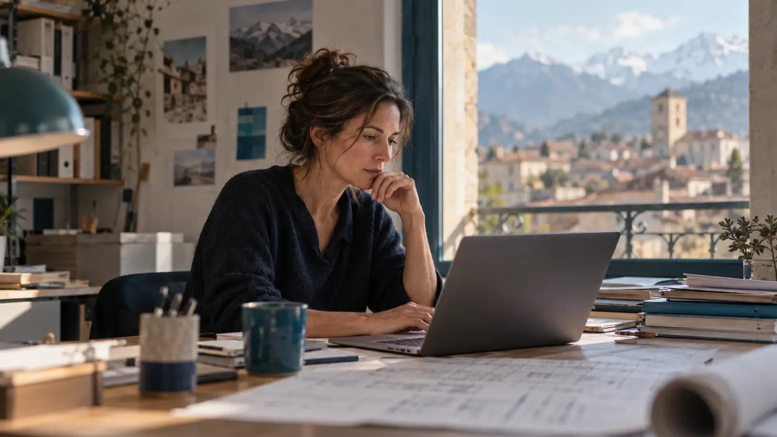 Gérante d'une PME de Tarbes devant un tableur de planning complexe, avant la création d'un logiciel sur mesure