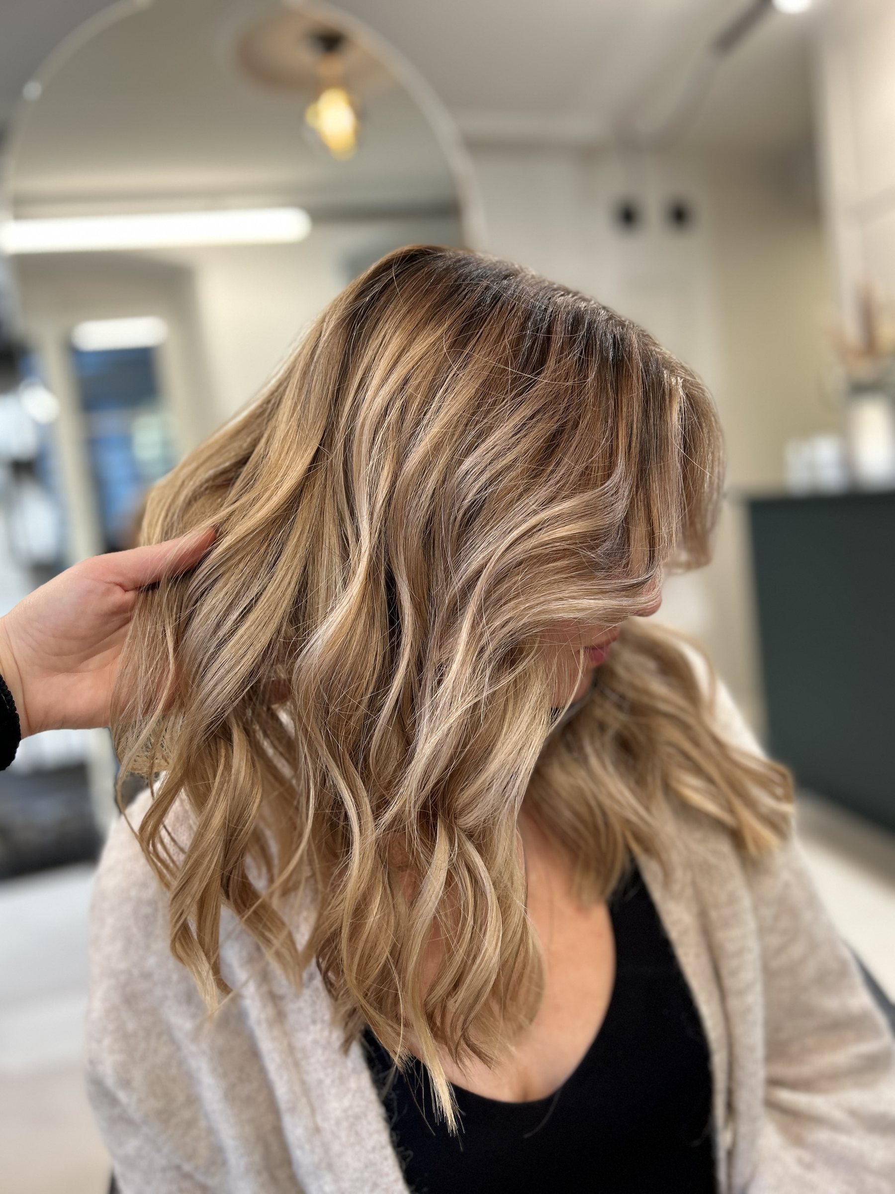 Blonde Wellen