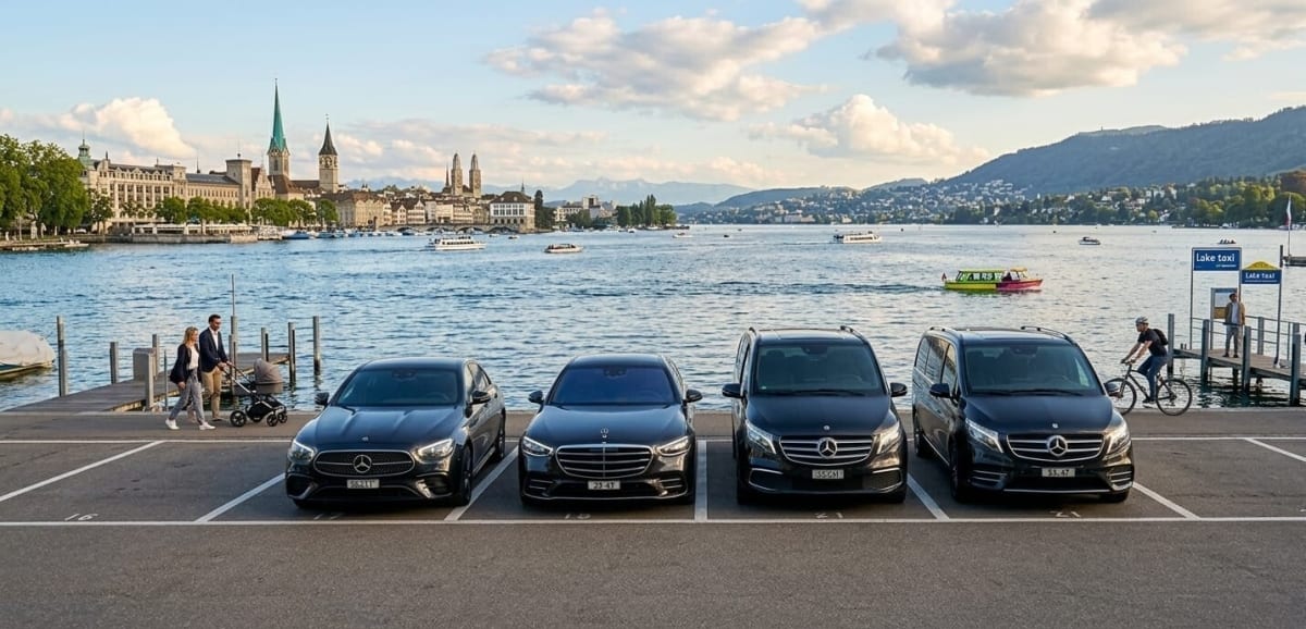 Mercedes-Flotte am Zürichsee